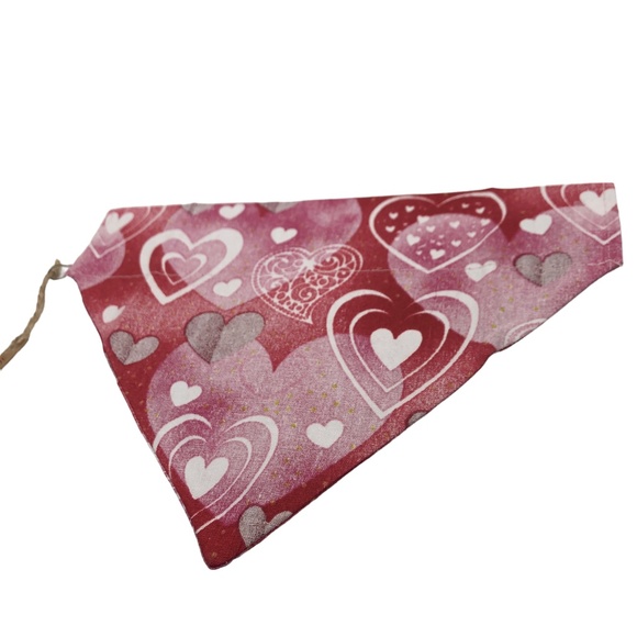 Dog Bandana-Over The Collar Heart Print Pet Bandana Valentine's Day-Dog Mom Gift - Picture 4 of 14